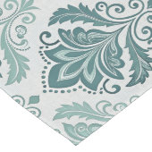 Chemin De Table Long Modern Teal Nordic Damask (Coin)