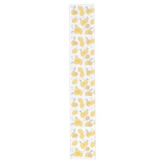 Chemin De Table Long Moderne Pastel Citrus Lemons Motif (Devant)