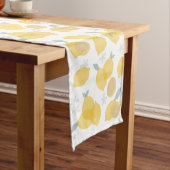 Chemin De Table Long Moderne Pastel Citrus Lemons Motif (In Situ)