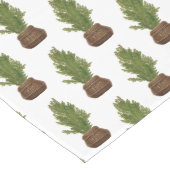 Chemin De Table Long Moderne Russe Aquarelle Noël Arbre de Noël (Coin)