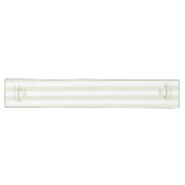 Chemin De Table Long Monogram Rétro Vert Blanc Rayures Script Mariage (Horizontal)