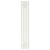 Chemin De Table Long Monogram Rétro Vert Blanc Rayures Script Mariage (Devant)