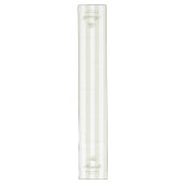 Chemin De Table Long Monogram Rétro Vert Blanc Rayures Script Mariage (Devant)
