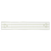 Chemin De Table Long Monogram Rétro Vert Blanc Rayures Script Mariage (Horizontal)