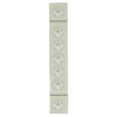 Chemin De Table Long Monogramme Abstraite marguerite, vert clair (Devant)