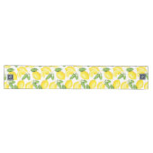 Chemin De Table Long Monogramme bleu marine Citron d'été italien (Horizontal)