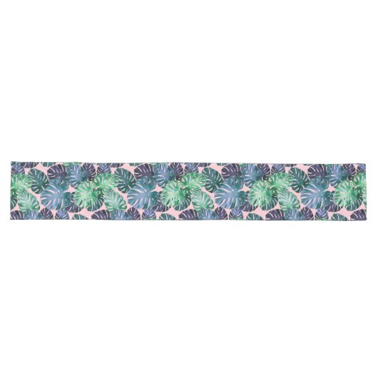 Chemin De Table Long Monstère Tropicale Feuilles Long Table Runner (Horizontal)