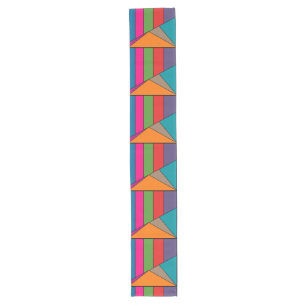 Chemin De Table Long MOSAIC rayures triangles couleur III + vos idées