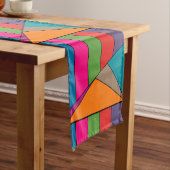 Chemin De Table Long MOSAIC rayures triangles couleur III + vos idées (In Situ)