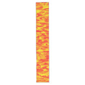 Chemin De Table Long Motif Abstrait Orange Rouge Jaune (Devant)