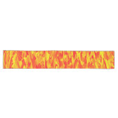 Chemin De Table Long Motif Abstrait Orange Rouge Jaune (Horizontal)