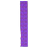 Chemin De Table Long Motif Abstrait Rétro Violet et Bleu Royal (Devant)