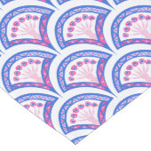 Chemin De Table Long motif damassé floral bleu (Coin)