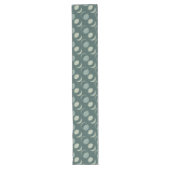 Chemin De Table Long Motif de cercle géométrique vert moderne (Devant)