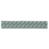 Chemin De Table Long Motif de cercle géométrique vert moderne (Horizontal)