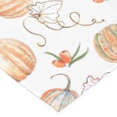 Chemin De Table Long Motif de citrouille à l'aquarelle automne rustique (Coin)
