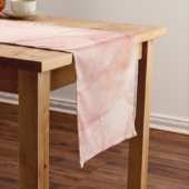 Chemin De Table Long Motif de design abstrait moderne rose tendre (In Situ)