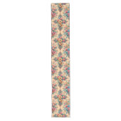 Chemin De Table Long Motif de fleur de pêche magnifique (Devant)