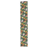 Chemin De Table Long Motif de fleurs et papillons tropicaux (Devant)