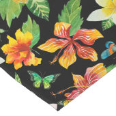 Chemin De Table Long Motif de fleurs et papillons tropicaux (Coin)