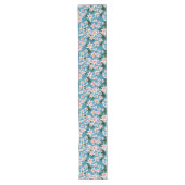 Chemin De Table Long Motif de fleurs rose Lilly (Devant)
