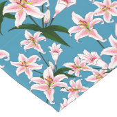 Chemin De Table Long Motif de fleurs rose Lilly (Coin)