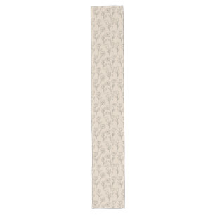 Chemin De Table Long Motif de ligne florale minimal élégant