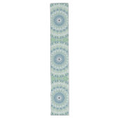 Chemin De Table Long Motif de mandala côtier bleu et vert de mer (Devant)