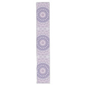 Chemin De Table Long Motif de mandala lavande et lilas (Devant)