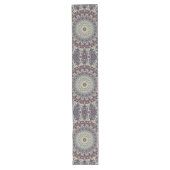 Chemin De Table Long Motif de mandala violet sarcelle et crème (Devant)