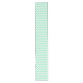 Chemin De Table Long Motif de menthe vert et blanc (Devant)