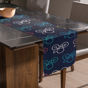 Chemin De Table Long Motif de vélos multicolores