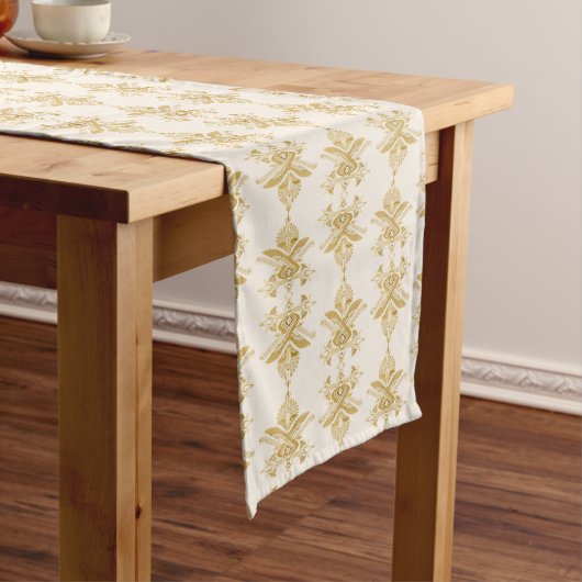 Chemin De Table Long Motif doré égyptien (In Situ)