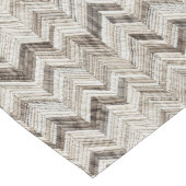 Chemin De Table Long Motif en chevron crème (Coin)