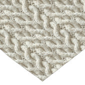 Chemin De Table Long Motif en tricot torsadé crème chic (Coin)