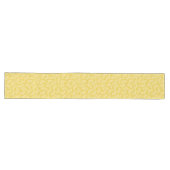 Chemin De Table Long Motif Feuille moderne de moutarde jaune (Horizontal)