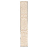 Chemin De Table Long Motif géométrique doré à teinte rosée chaude (Devant)