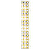 Chemin De Table Long Motif jaune (Devant)