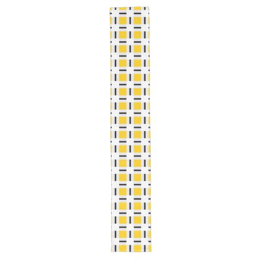 Chemin De Table Long Motif jaune (Devant)