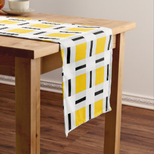 Chemin De Table Long Motif jaune
