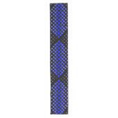Chemin De Table Long Motif matriciel bleu 01 Black BG (Devant)