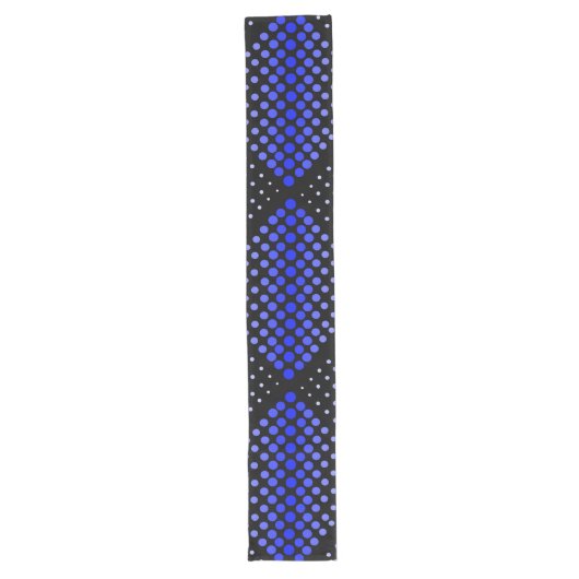 Chemin De Table Long Motif matriciel bleu 01 Black BG (Devant)