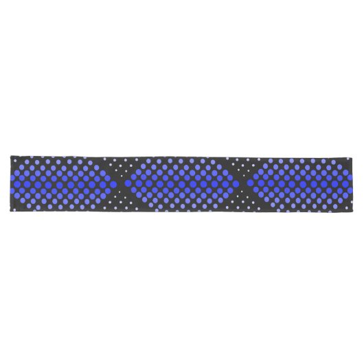 Chemin De Table Long Motif matriciel bleu 01 Black BG (Horizontal)
