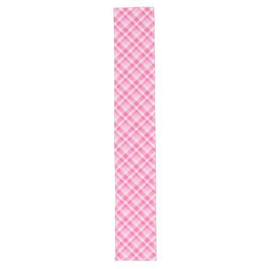Chemin De Table Long Motif Plaid Rosy Rose Cute Large Table Runner (Devant)