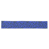 Chemin De Table Long motif plante A09.blue b BG noir (Horizontal)