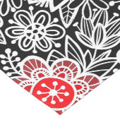 Chemin De Table Long motif plante A13A.b Black BG (Coin)