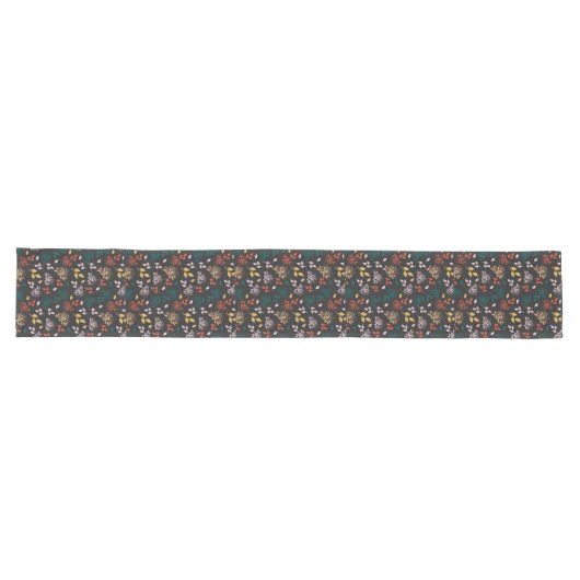 Chemin De Table Long Motif rose et Feuille (Horizontal)