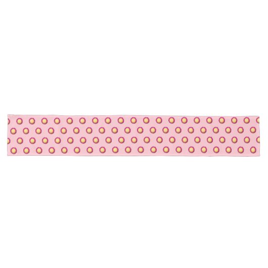 Chemin De Table Long Motif sans couture sur rose (Horizontal)