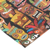 Chemin De Table Long Motif Tiki (Coin)