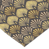 Chemin De Table Long Motif Ventilateur Noir Art Déco (Coin)